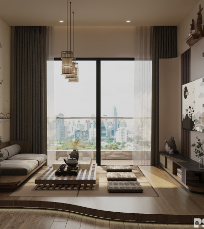 Ý TƯỞNG THIẾT KẾ NỘI THẤT CĂN HỘ 2PN | PHONG CÁCH JAPANDI