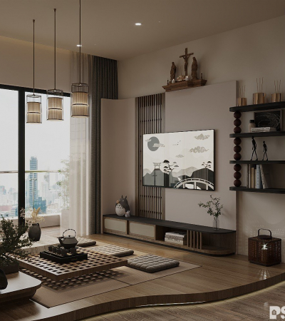 Thiết Kế Nội Thất Căn Hộ Mizuki Park Bình Chánh 85m2 Japandi