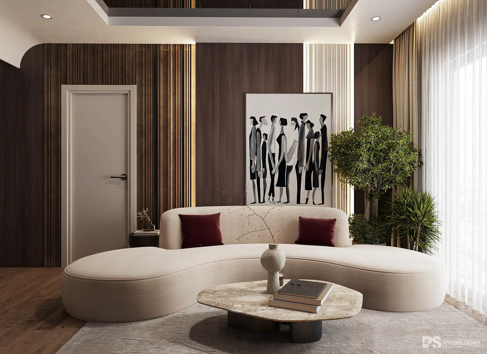 thiết kế nội thất căn hộ Diamond Centery