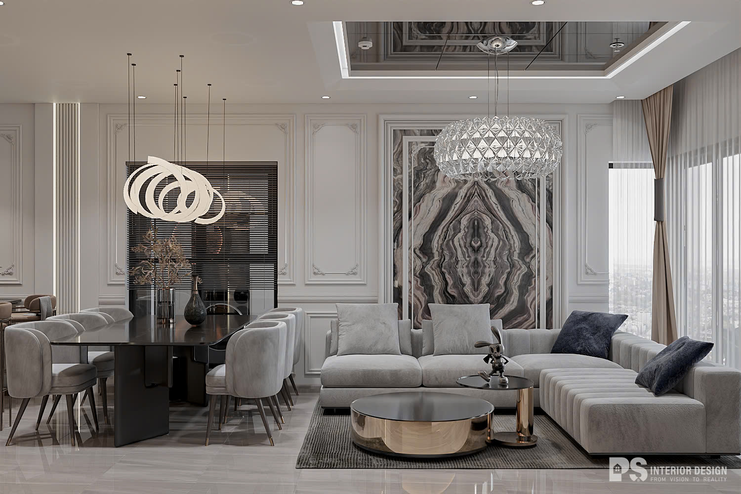 thiết kế nội thất nhà ở đẹp hiện đại 