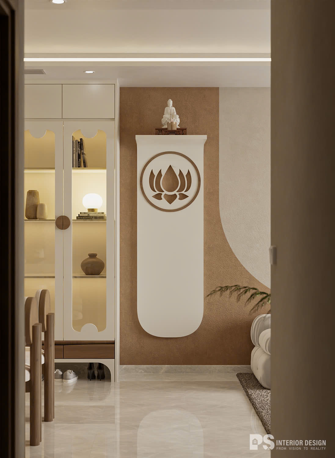 thiết kế nội thất căn hộ The Privia Khang Điền wabi sabi tinh tế