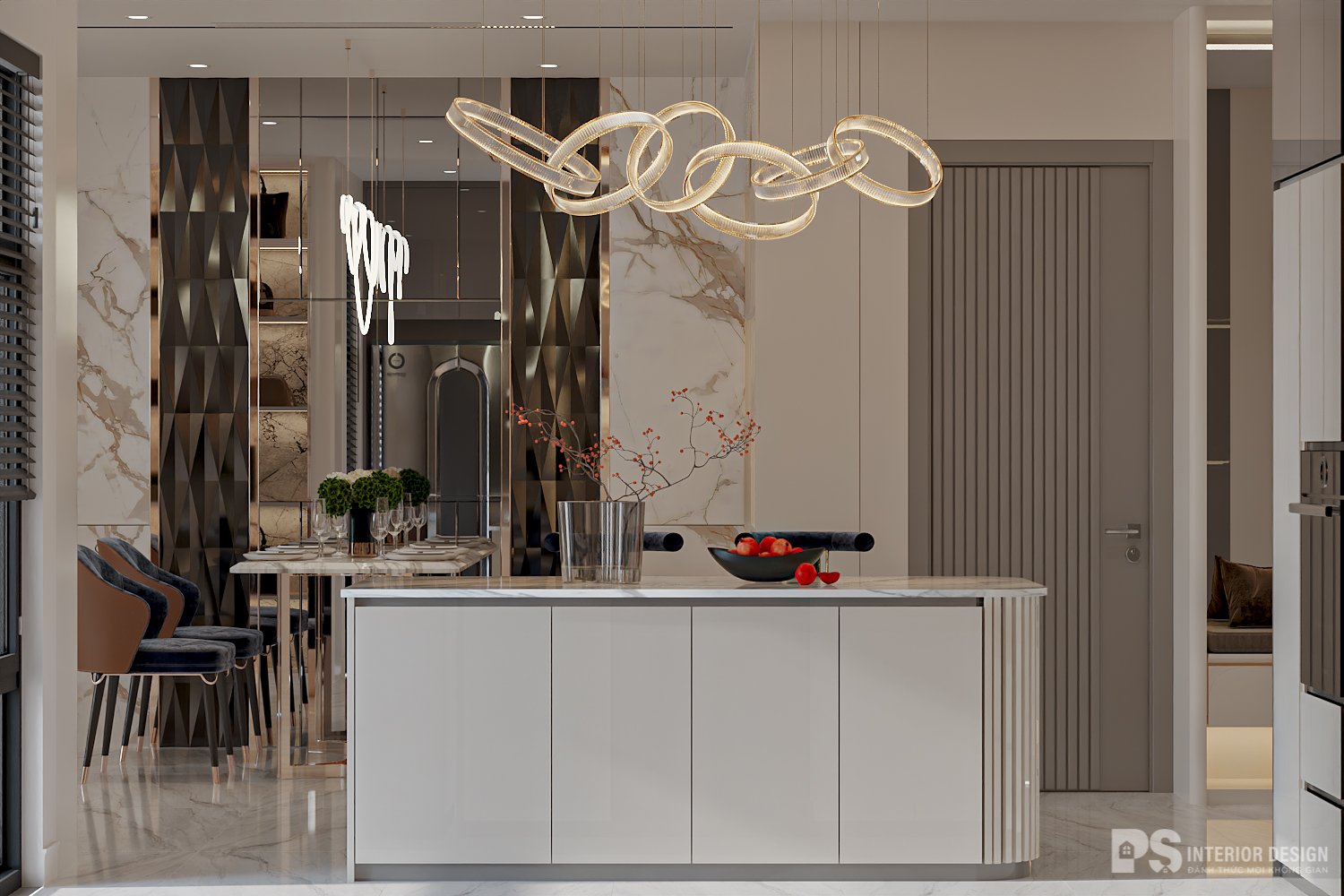 Thiết kế thi công nội thất căn hộ Hà Đô Centrosa 2 phòng ngủ tinh tế