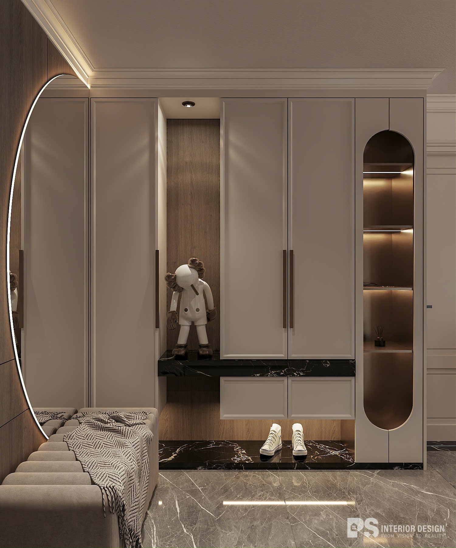 thiết kế nội thất căn hộ Diamond Centery Celadon City