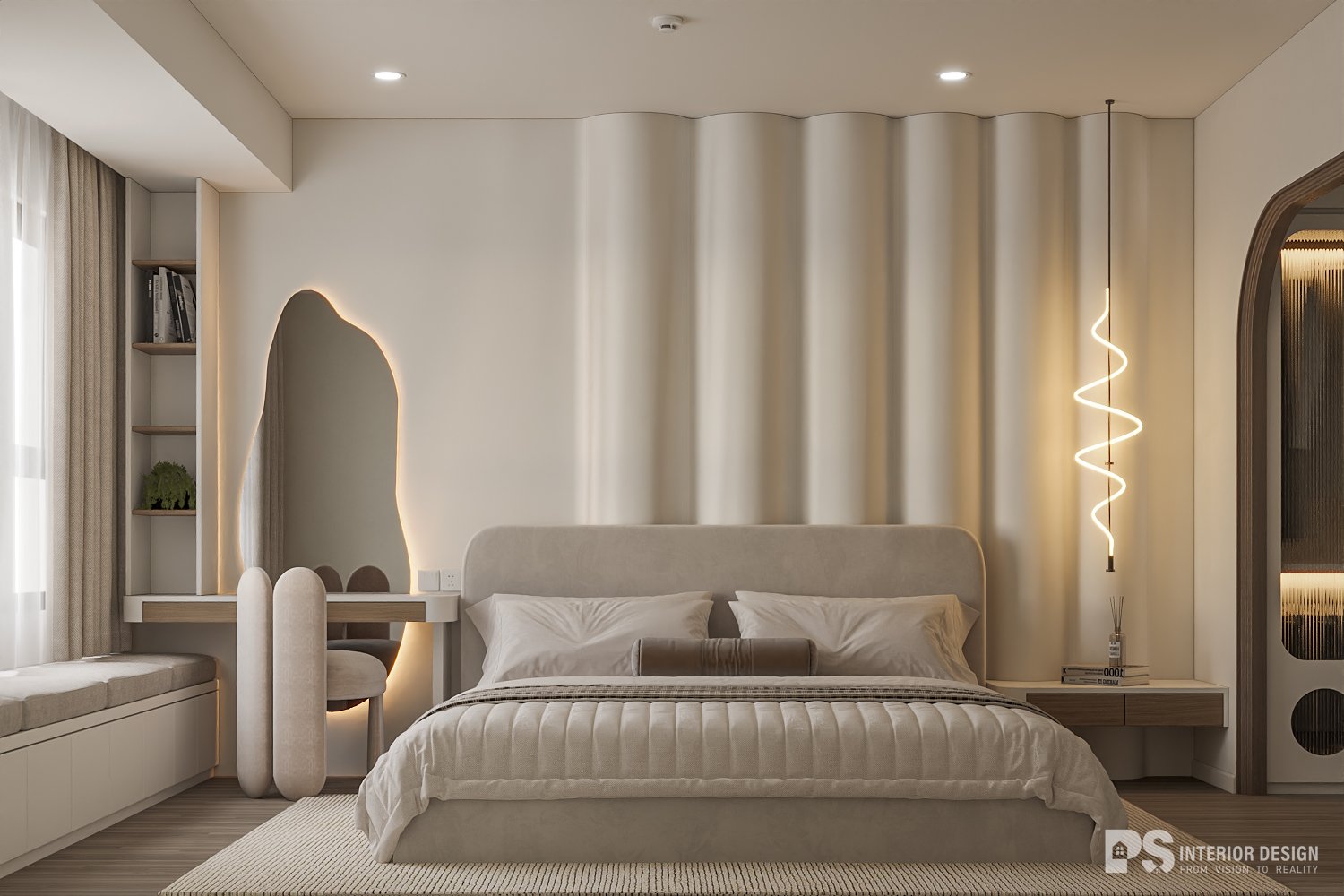 thiết kế nội thất căn hộ The Privia Khang Điền 