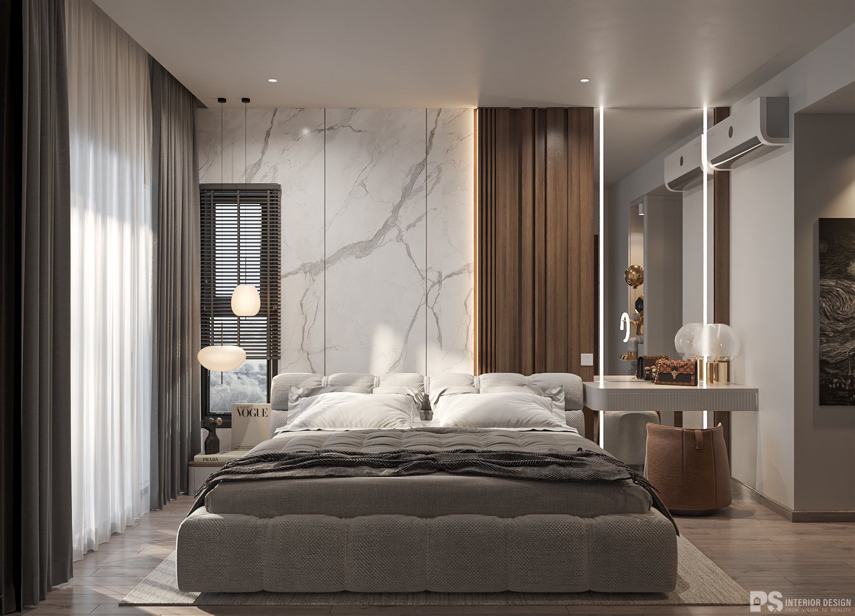 phòng ngủ căn hộ diamond centery celadon city