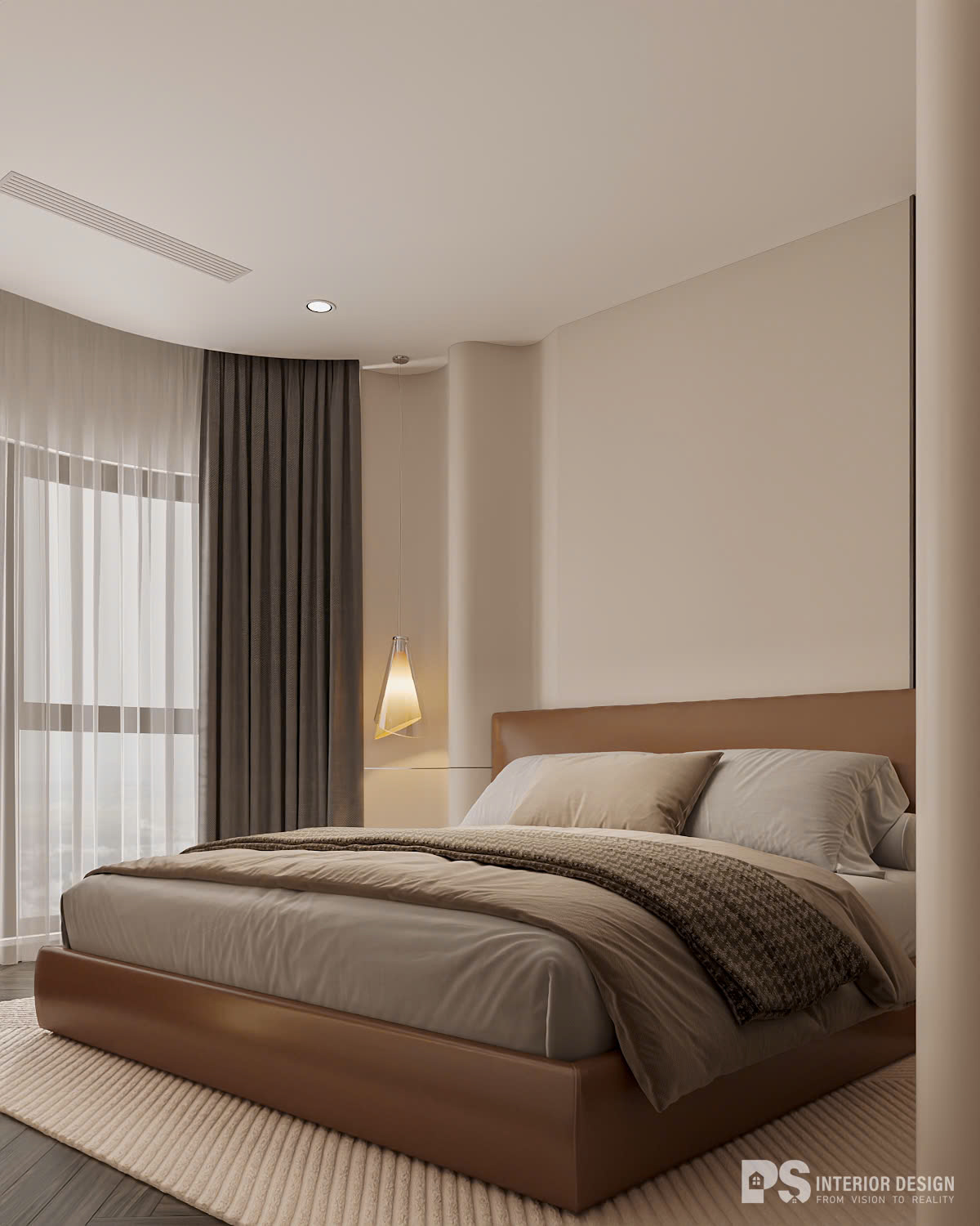 thiết kế thi công nội thất căn hộ the beverly vinhomes phòng ngủ 