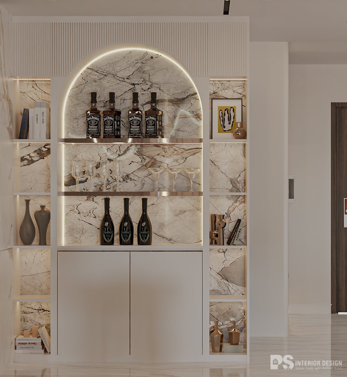 Thiết kế thi công nội thất căn hộ Hà Đô Centrosa 2 phòng ngủ