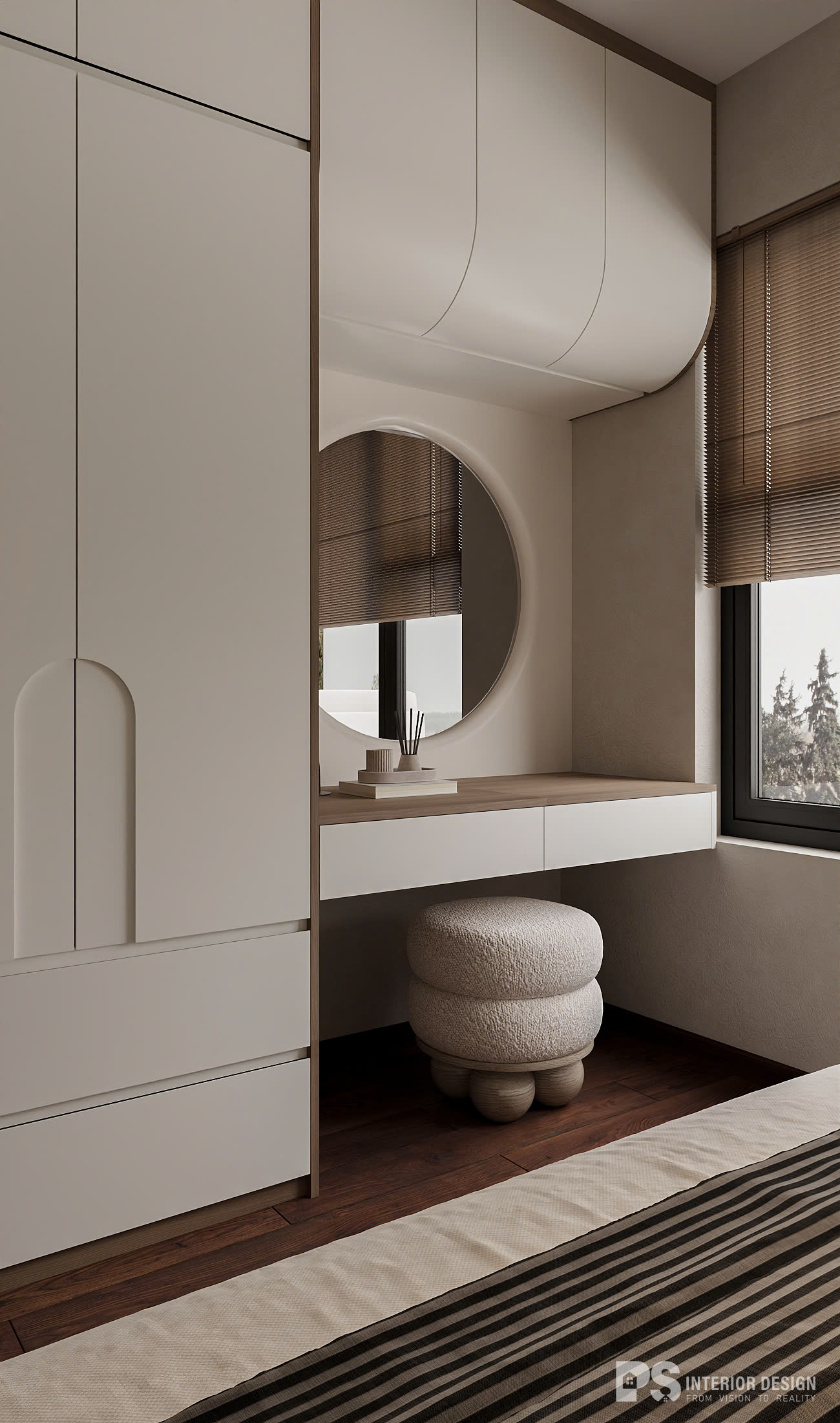 thiết kế nội thất căn hộ The Privia Khang Điền 3 phòng ngủ sang trọng 