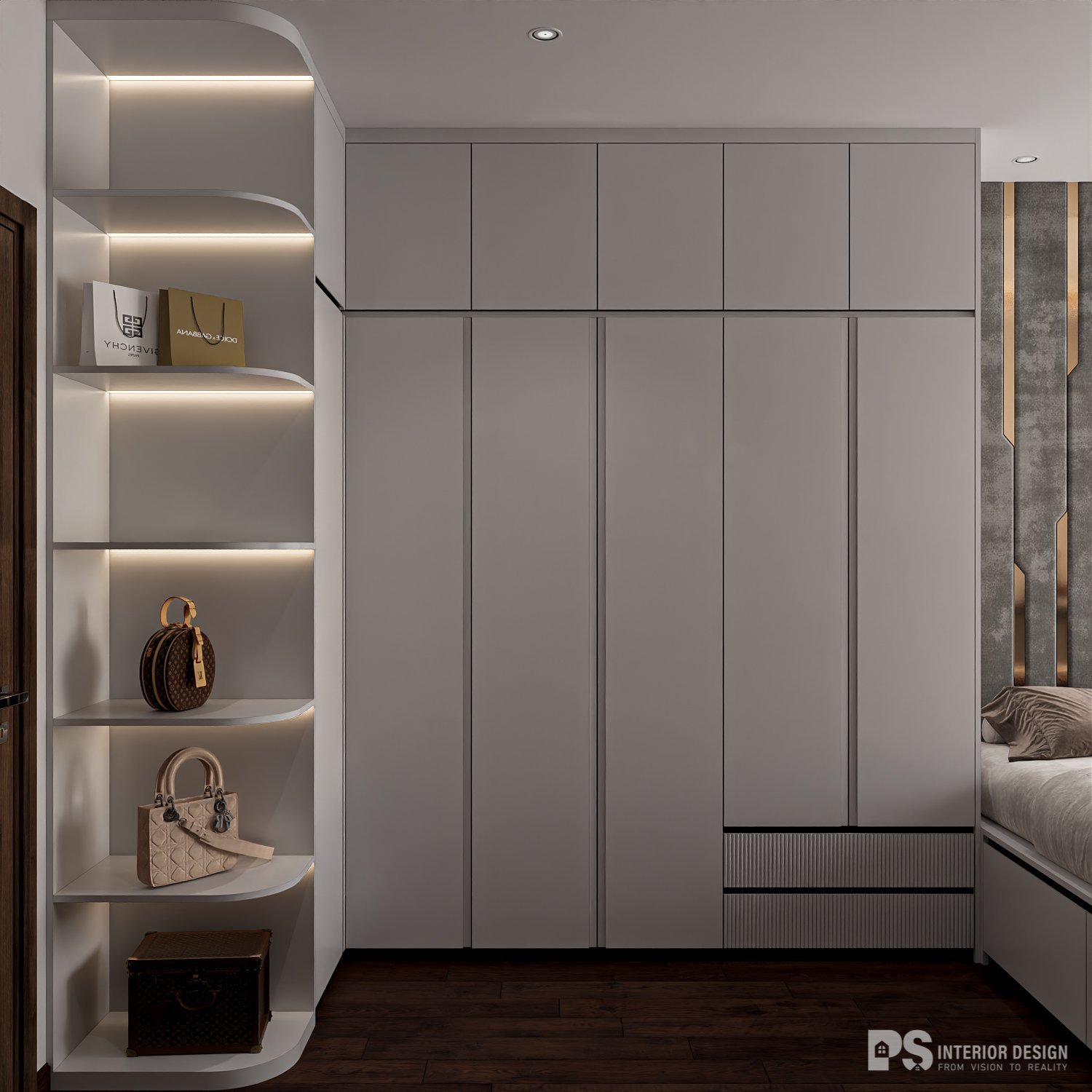 Thiết kế nội thất căn hộ Mizuki Park 2 phòng ngủ đẹp