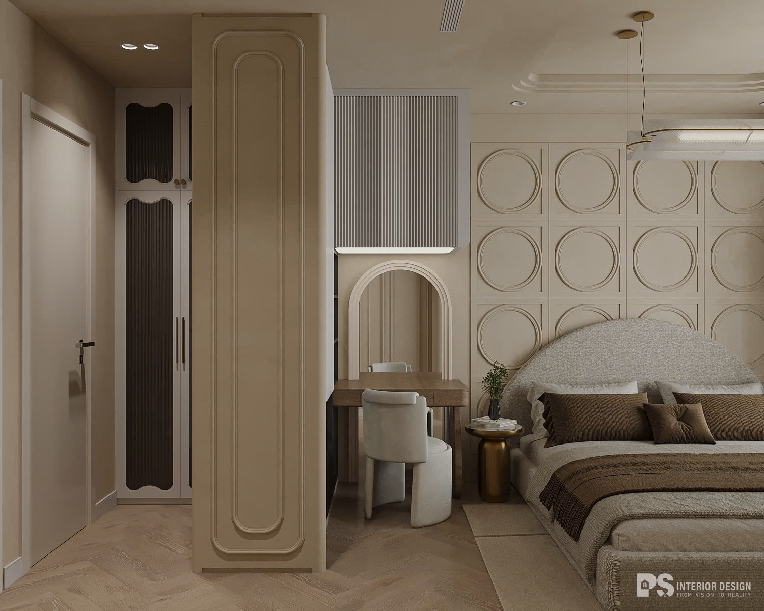 thiết kế nội thất căn hộ 2 phòng ngủ diamond centery