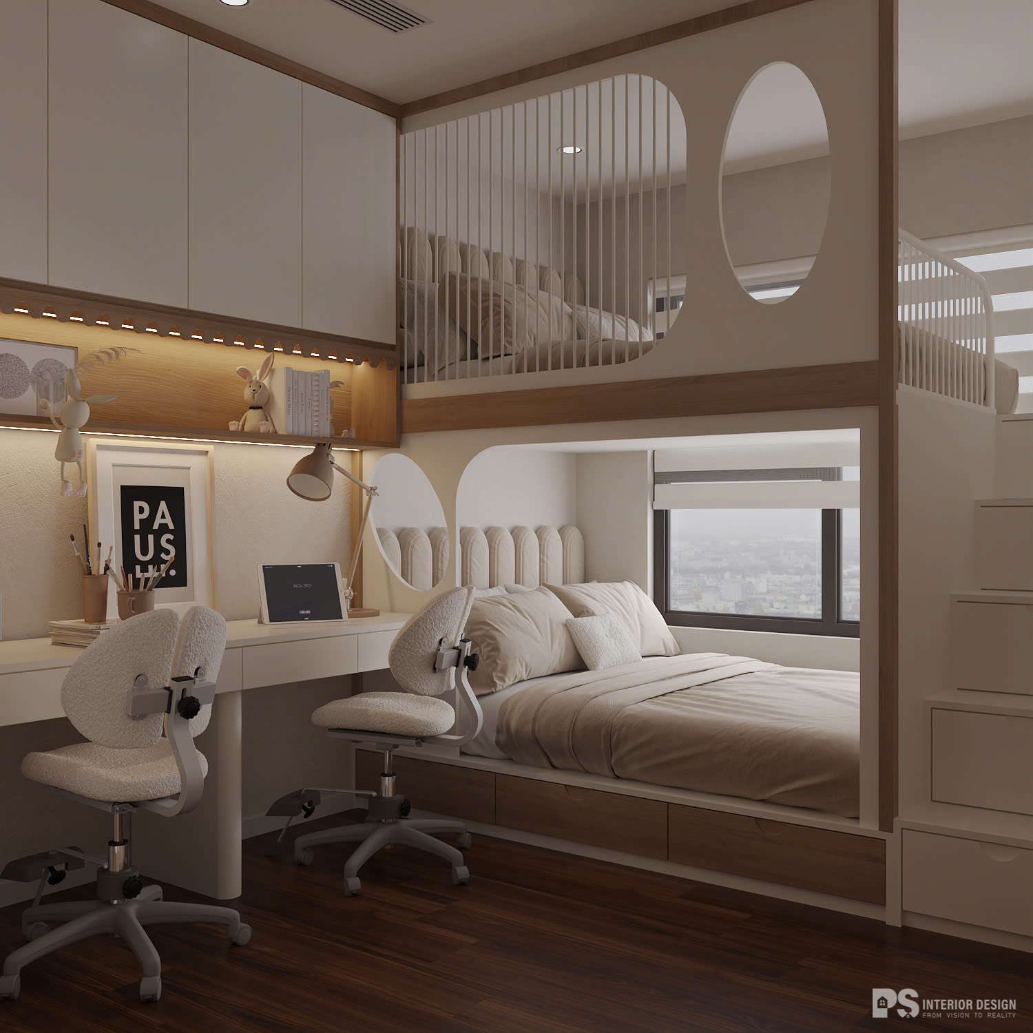 Thiết kế nội thất căn hộ The Privia theo phong cách Wabi Sabi