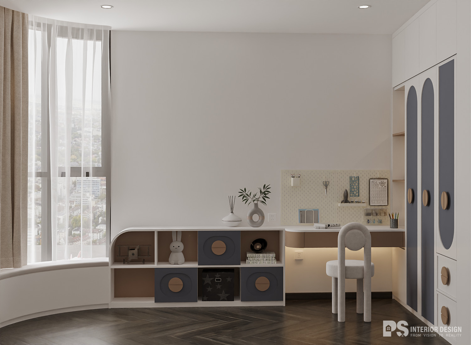 thiết kế thi công nội thất căn hộ the beverly vinhomes 2 phòng ngủ phong cách hiện đại