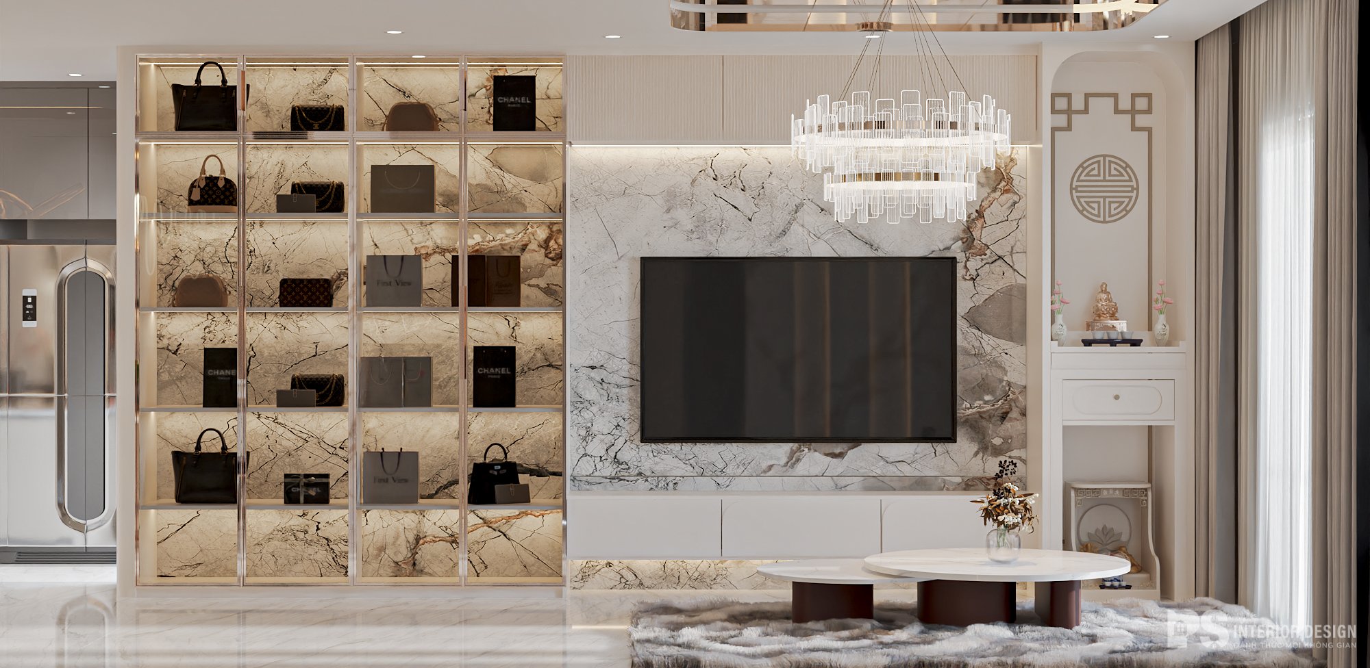 Thiết kế thi công nội thất căn hộ Hà Đô Centrosa 2 phòng ngủ đẹp