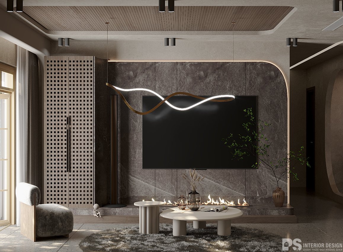 thiết kế nội thất căn hộ Diamond Brilliant wabi sabi 