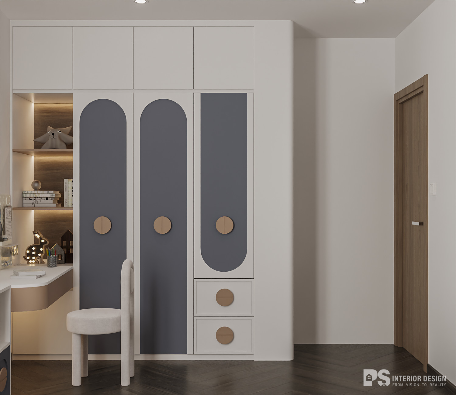 thiết kế nội thất căn hộ the beverly vinhomes 2 phòng ngủ phong cách hiện đại