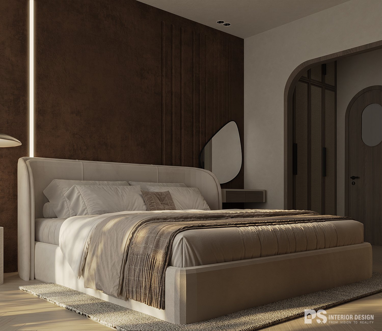 thiết kế nội thất căn hộ Diamond Centery phòng ngủ đẹp