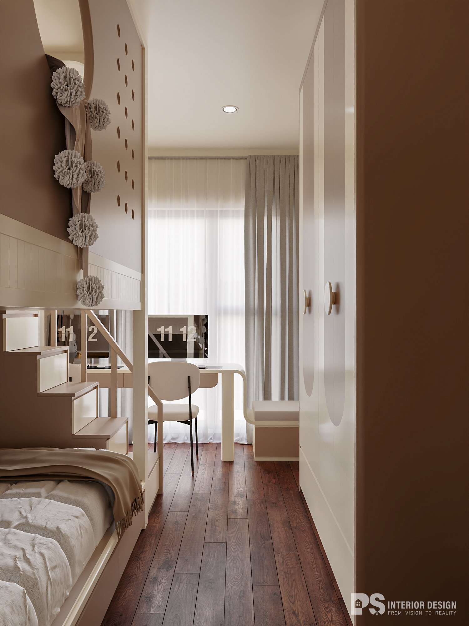 Thiết kế nội thất căn hộ Mizuki Park 2 phòng ngủ hiện đại mới lạ 