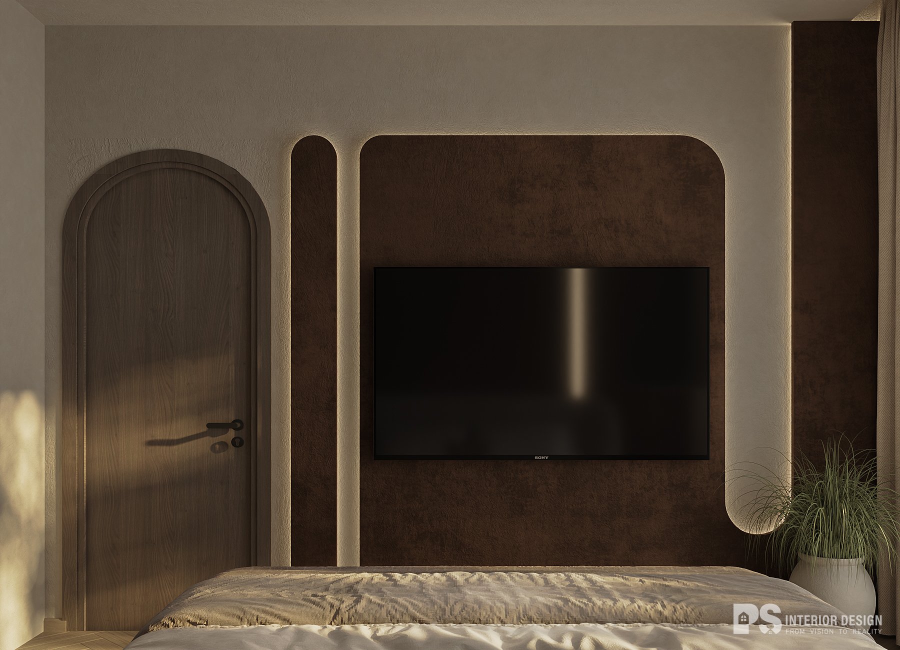 nội thất căn hộ Diamond Centery phòng ngủ sang trọng 