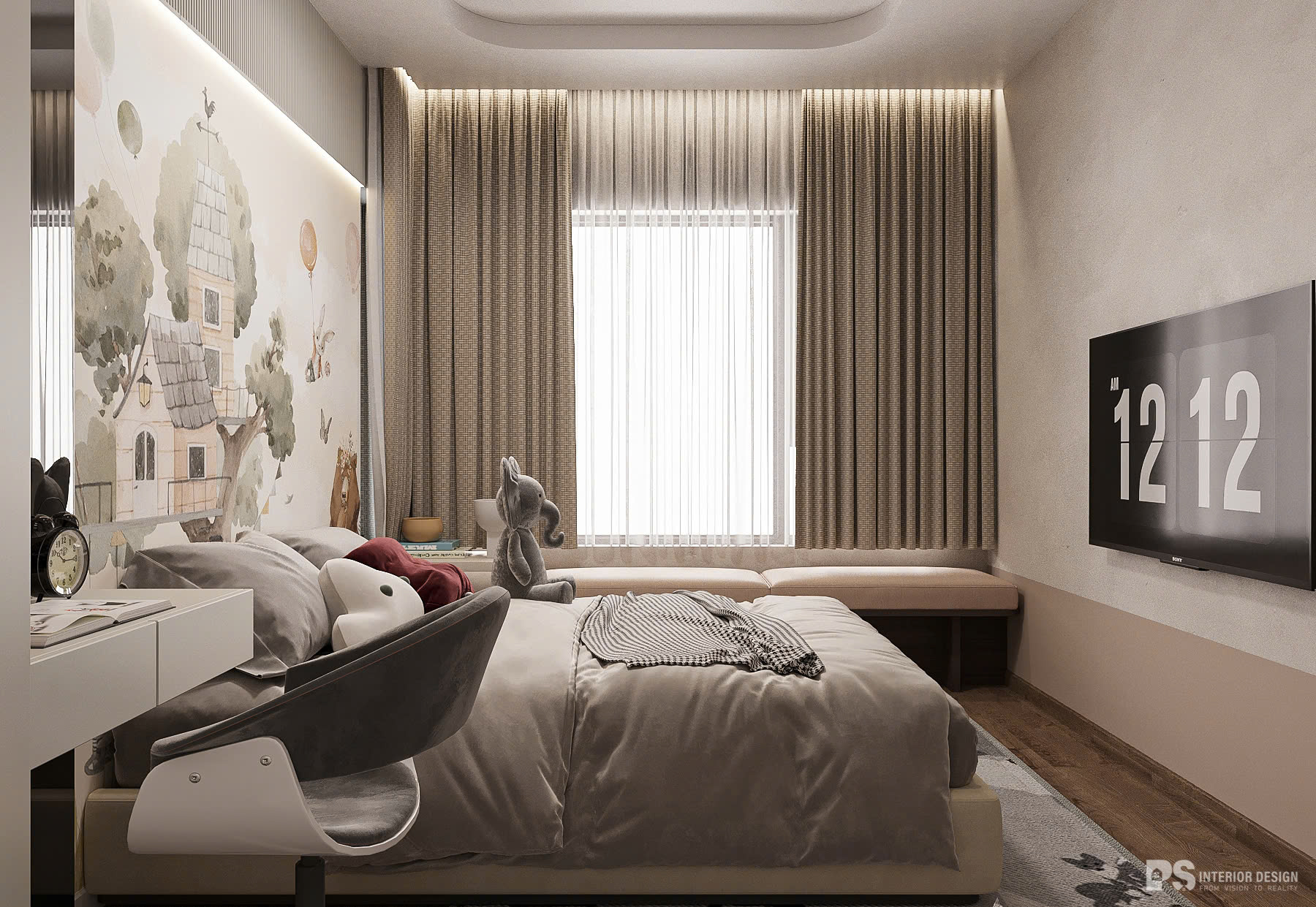 thiết kế nội thất căn hộ Diamond Centery 