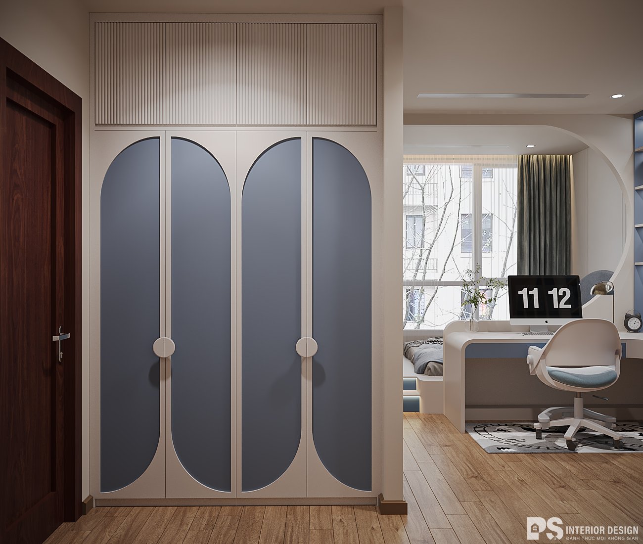 thiết kế nội thất vinhomes 2 phòng ngủ tiện nghi