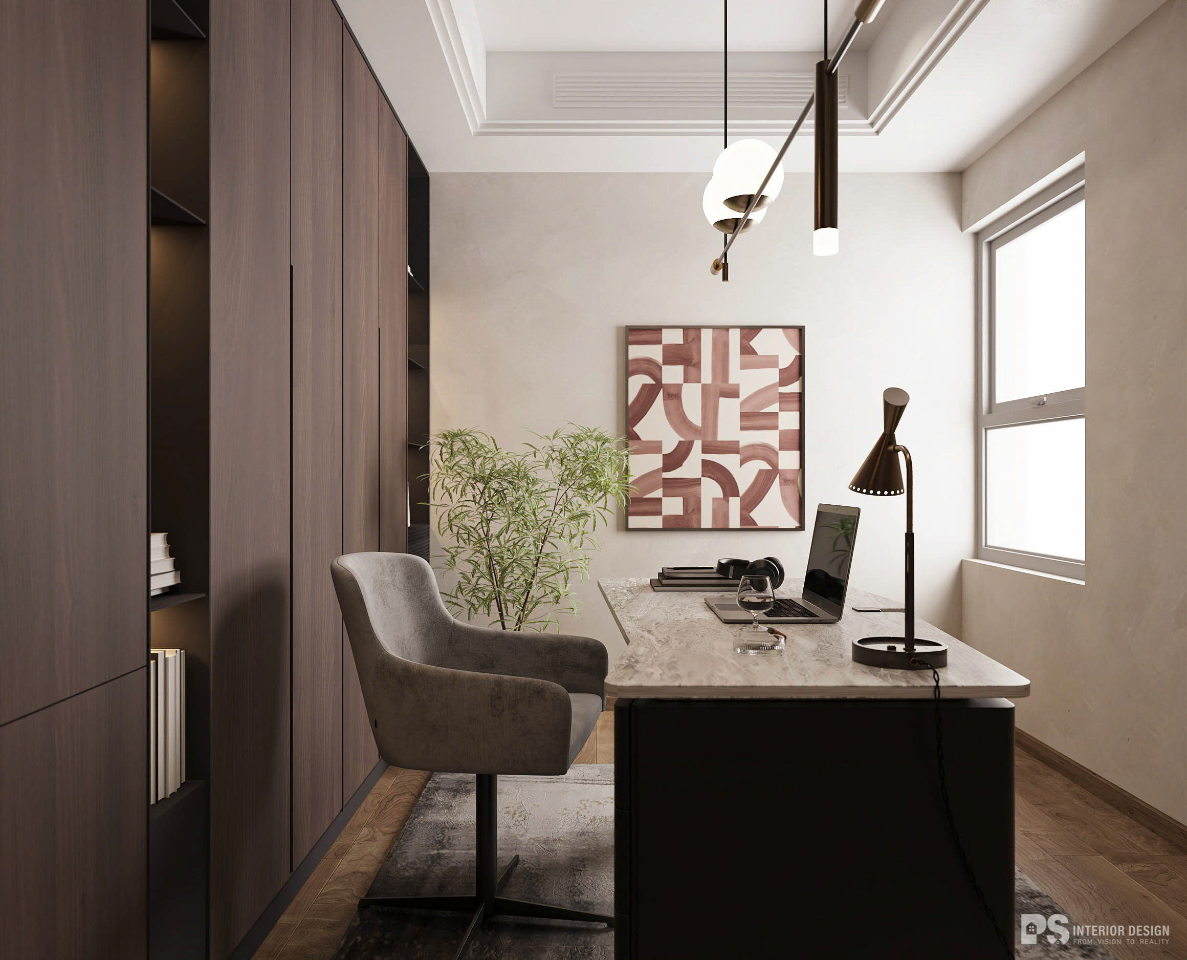 thiết kế nội thất căn hộ Diamond Centery 