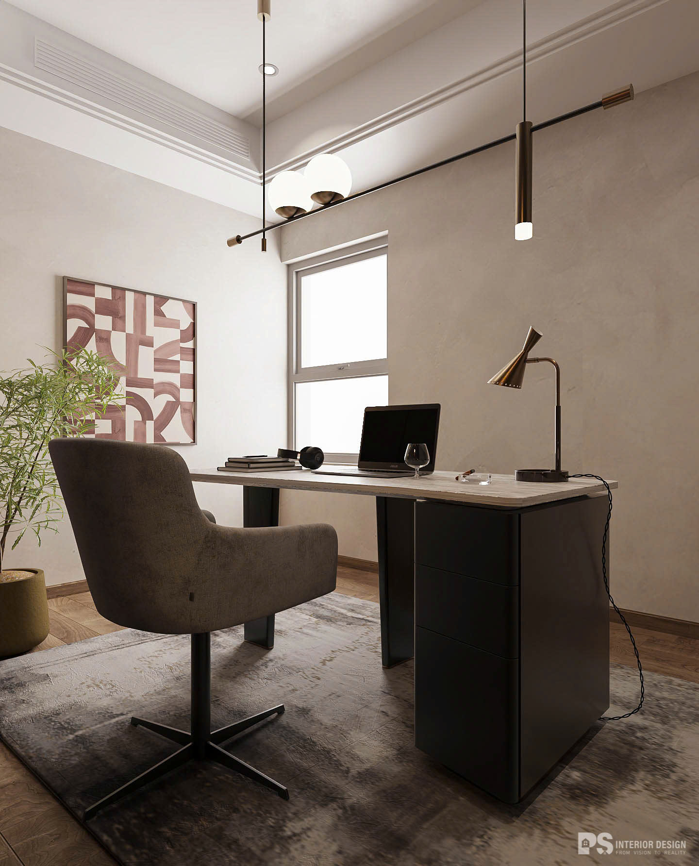 thiết kế nội thất căn hộ Diamond Centery 