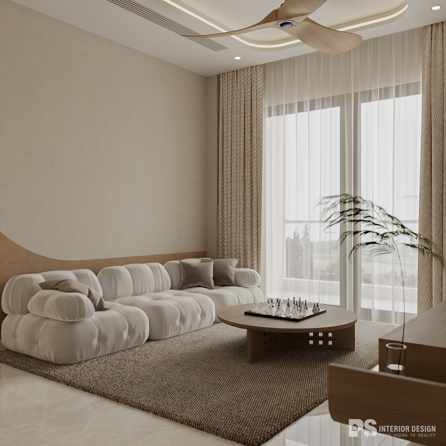 Thiết kế nội thất căn hộ The Privia theo phong cách Wabi Sabi