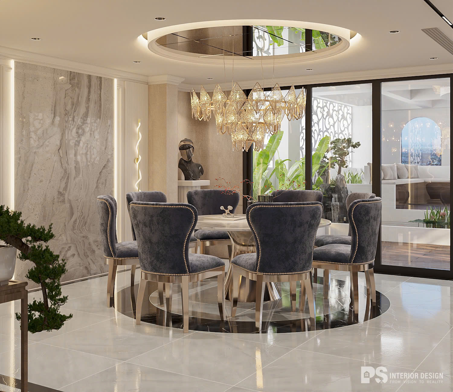 thiết kế thi công nội thất căn hộ Masteri Grand View