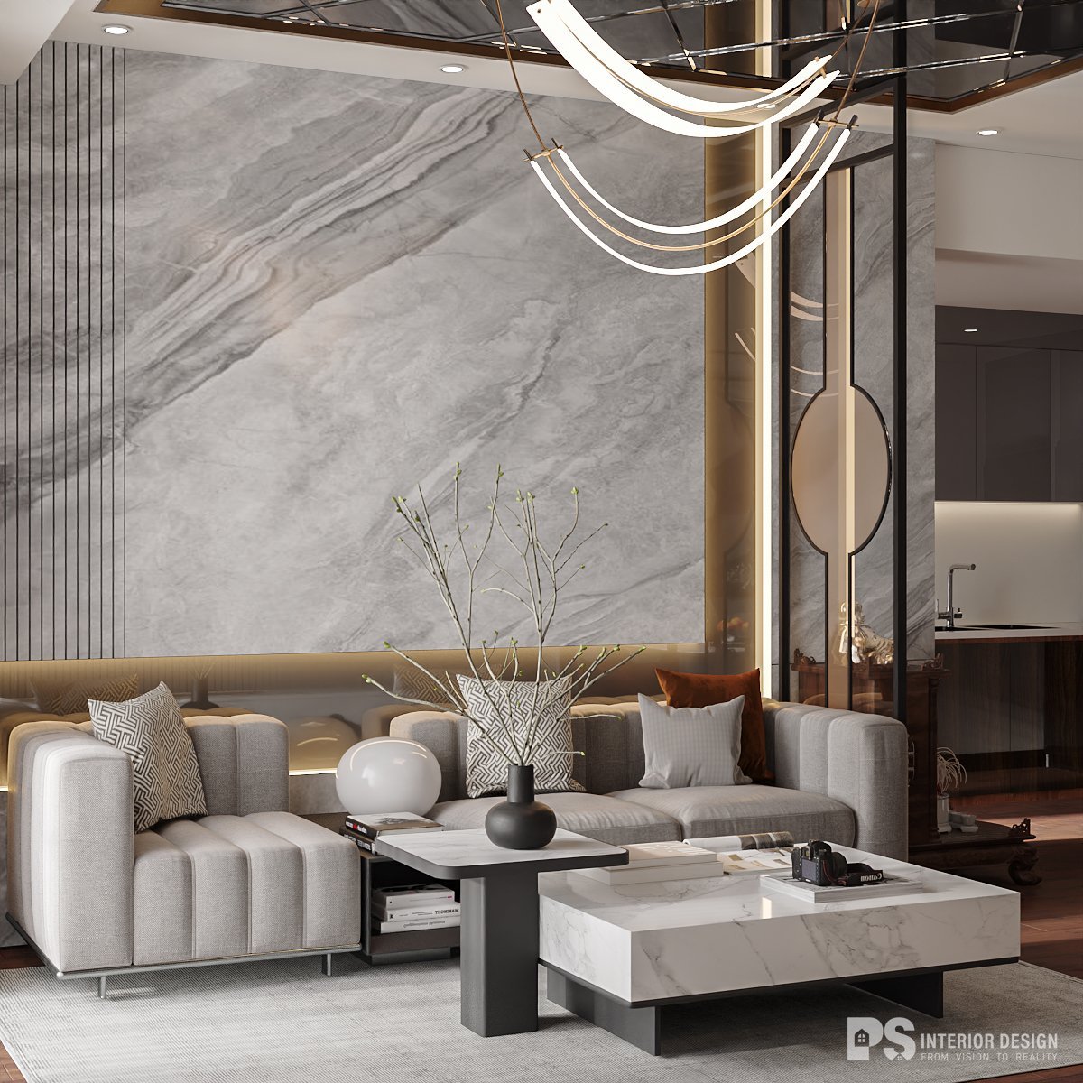 Thiết kế nội thất căn hộ Mizuki Park căn hộ 2 phòng ngủ hiện đại