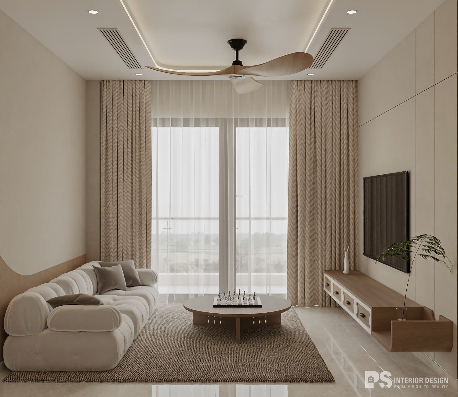 Thiết kế nội thất căn hộ The Privia hiện đại