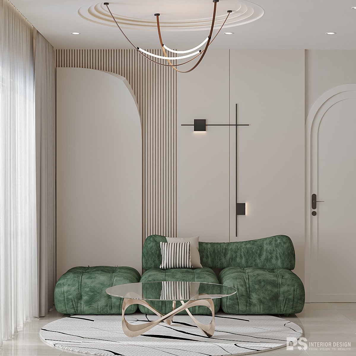 thiết kế thi công nội thất căn hộ Mizuki Park đẹp