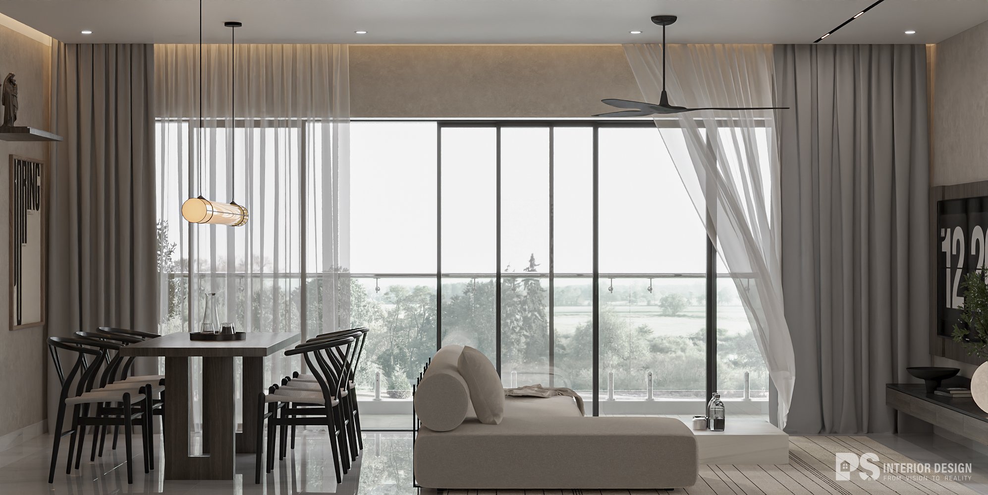 Thiết kế nội thất căn hộ The Beverly Vinhomes tối giản