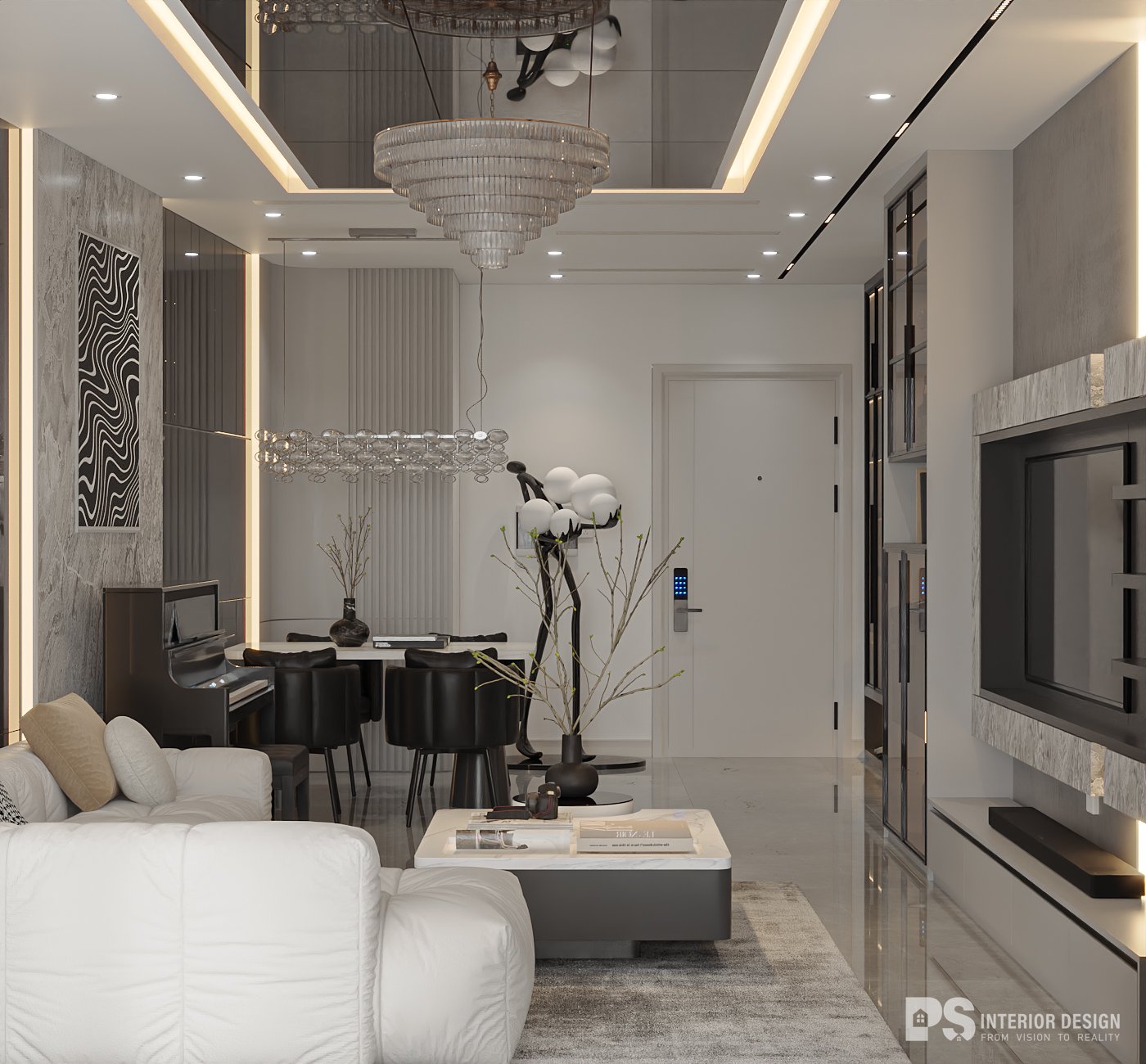 thiết kế nội thất nhà ở hiện đại sang trọng 