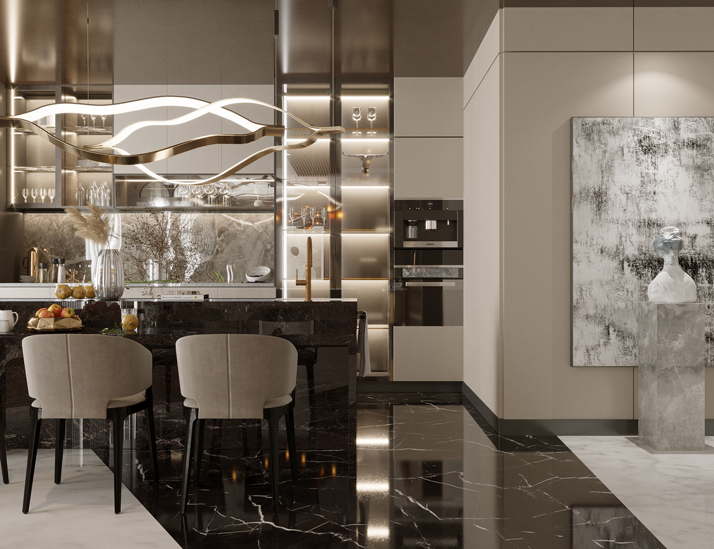 thiết kế nội thất hiện đại sang trọng 