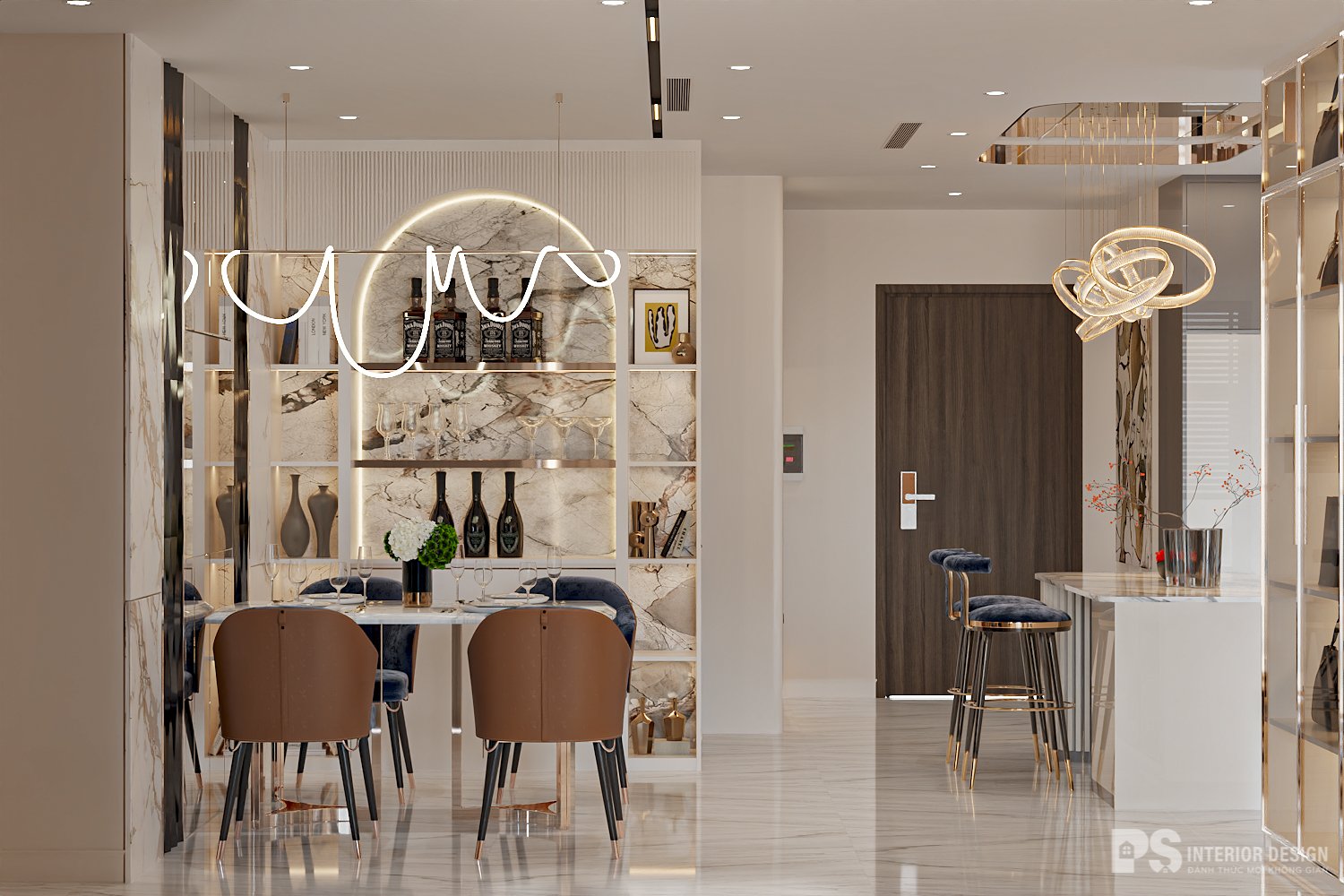 Thiết kế thi công nội thất căn hộ Hà Đô Centrosa hiện đại sang trọng 