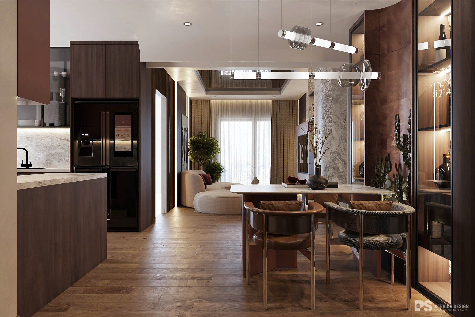 thiết kế nội thất căn hộ Diamond Centery 