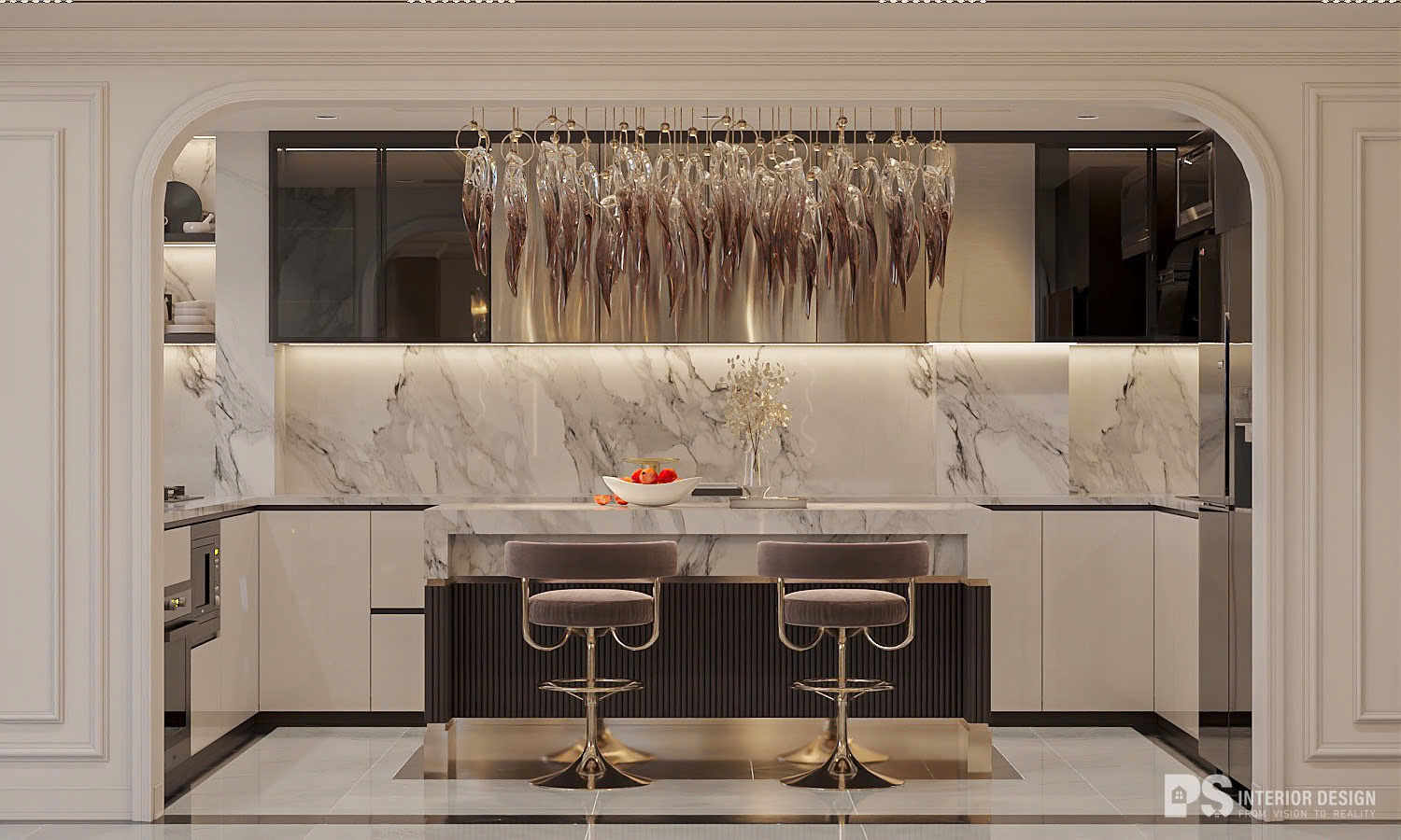 thiết kế thi công nội thất căn hộ Masteri Grand View sang trọng 