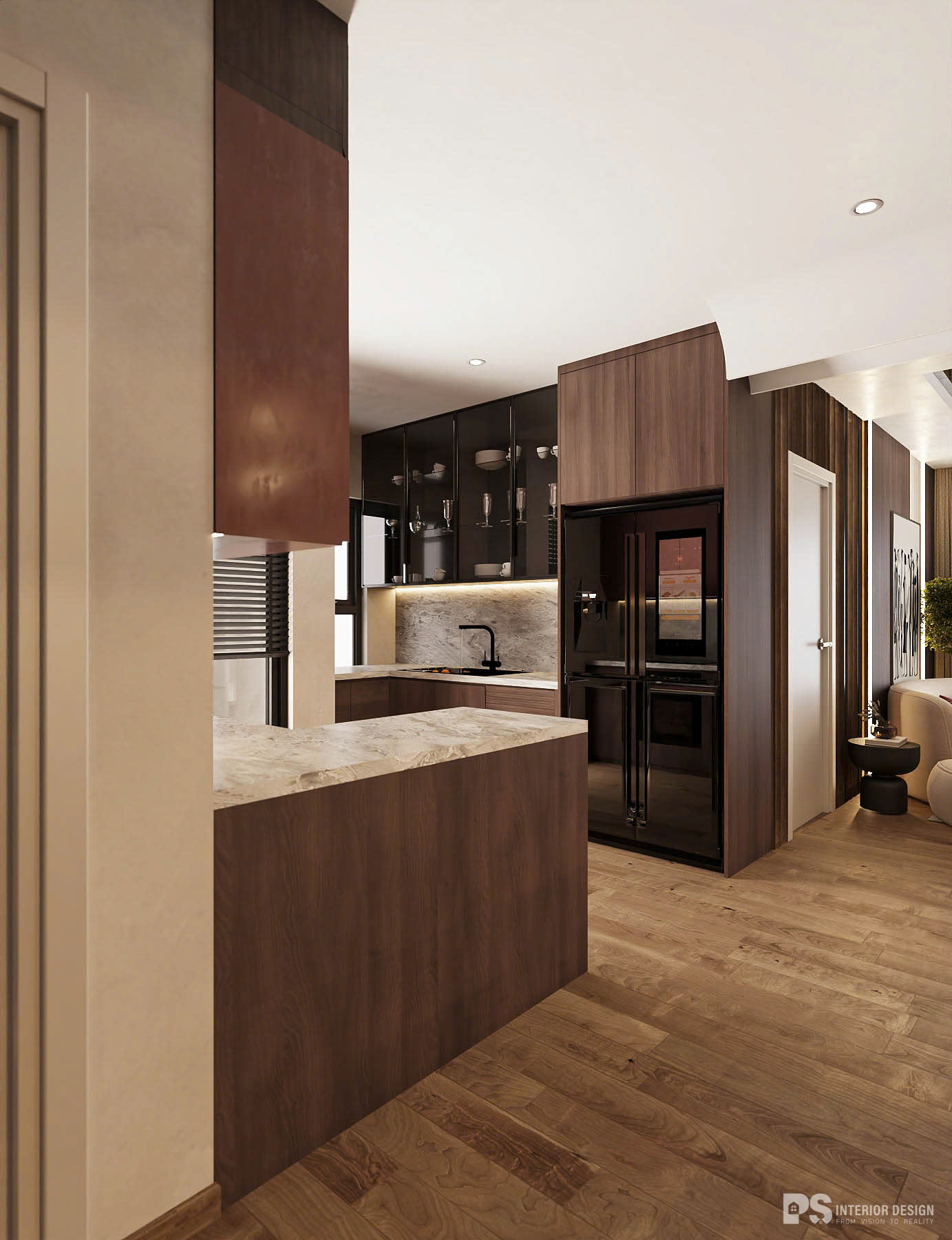 thiết kế nội thất căn hộ Diamond Centery 