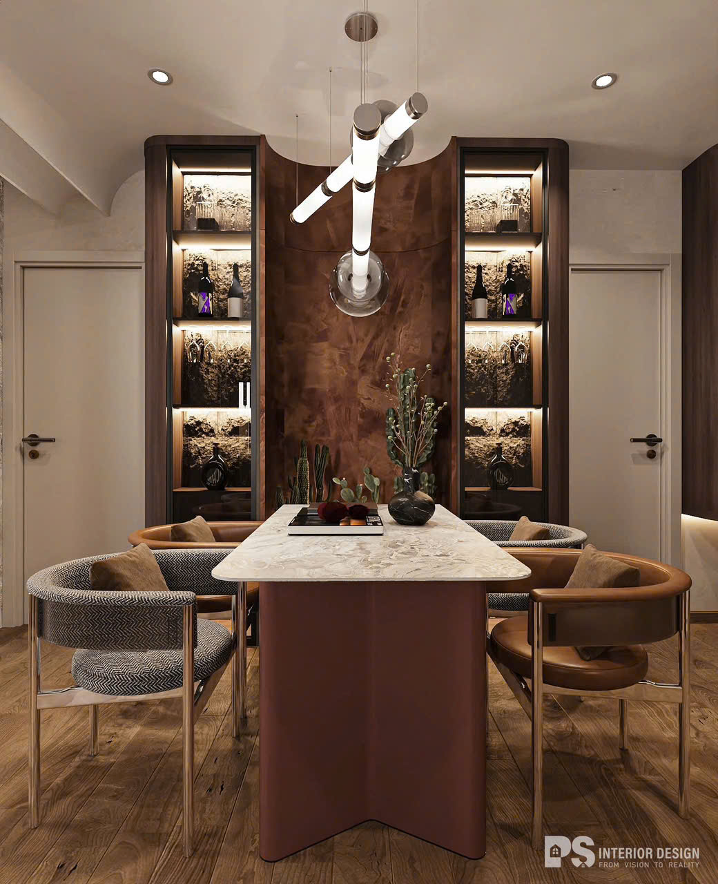 thiết kế nội thất căn hộ Diamond Centery 