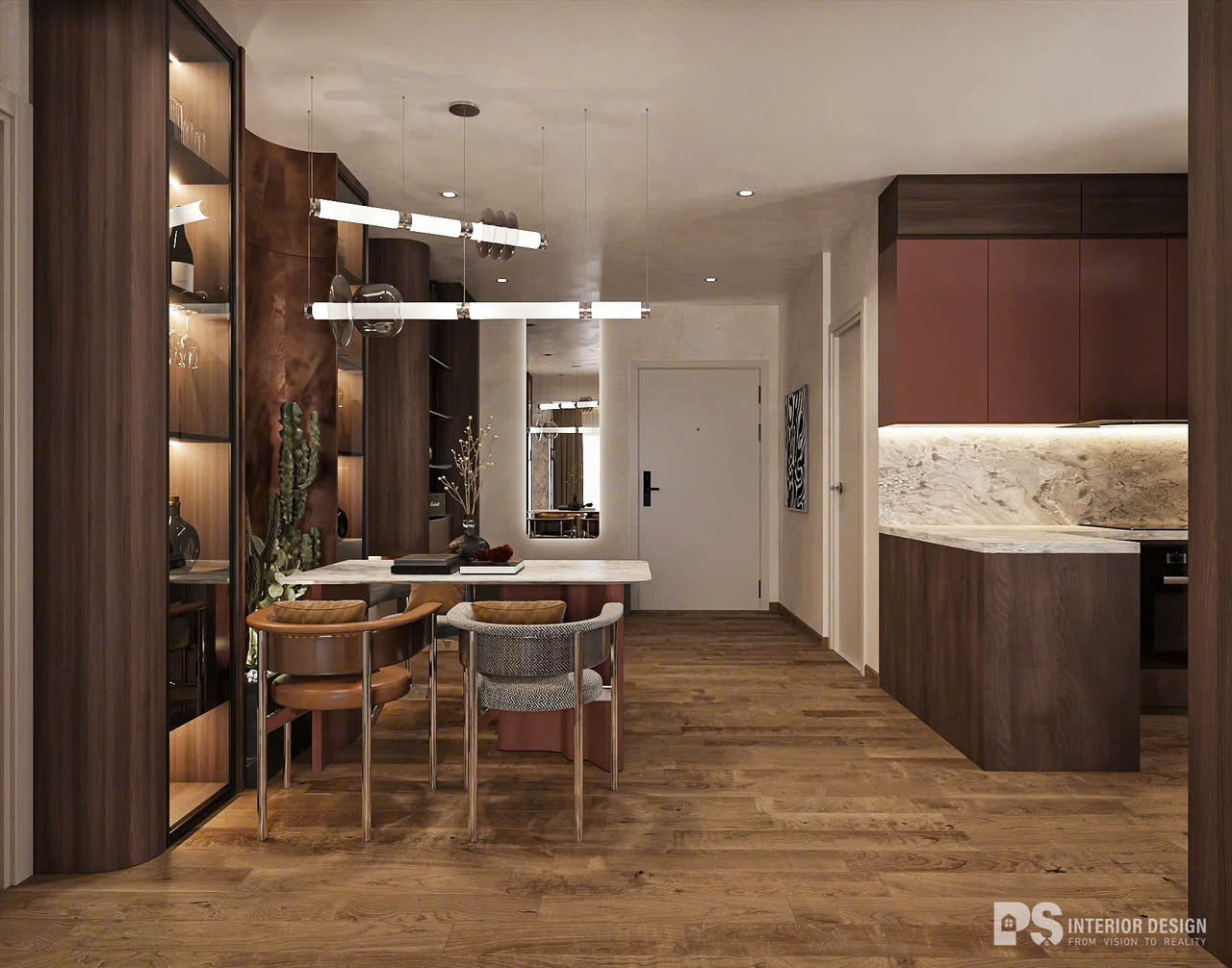 thiết kế nội thất căn hộ Diamond Centery 