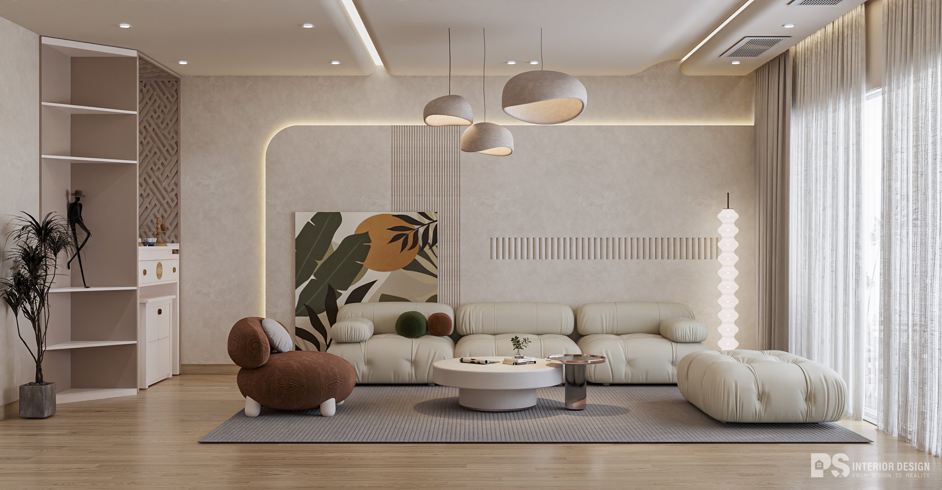 thiết kế nội thất căn hộ Vinhomes Central Park hiện đại đẹp