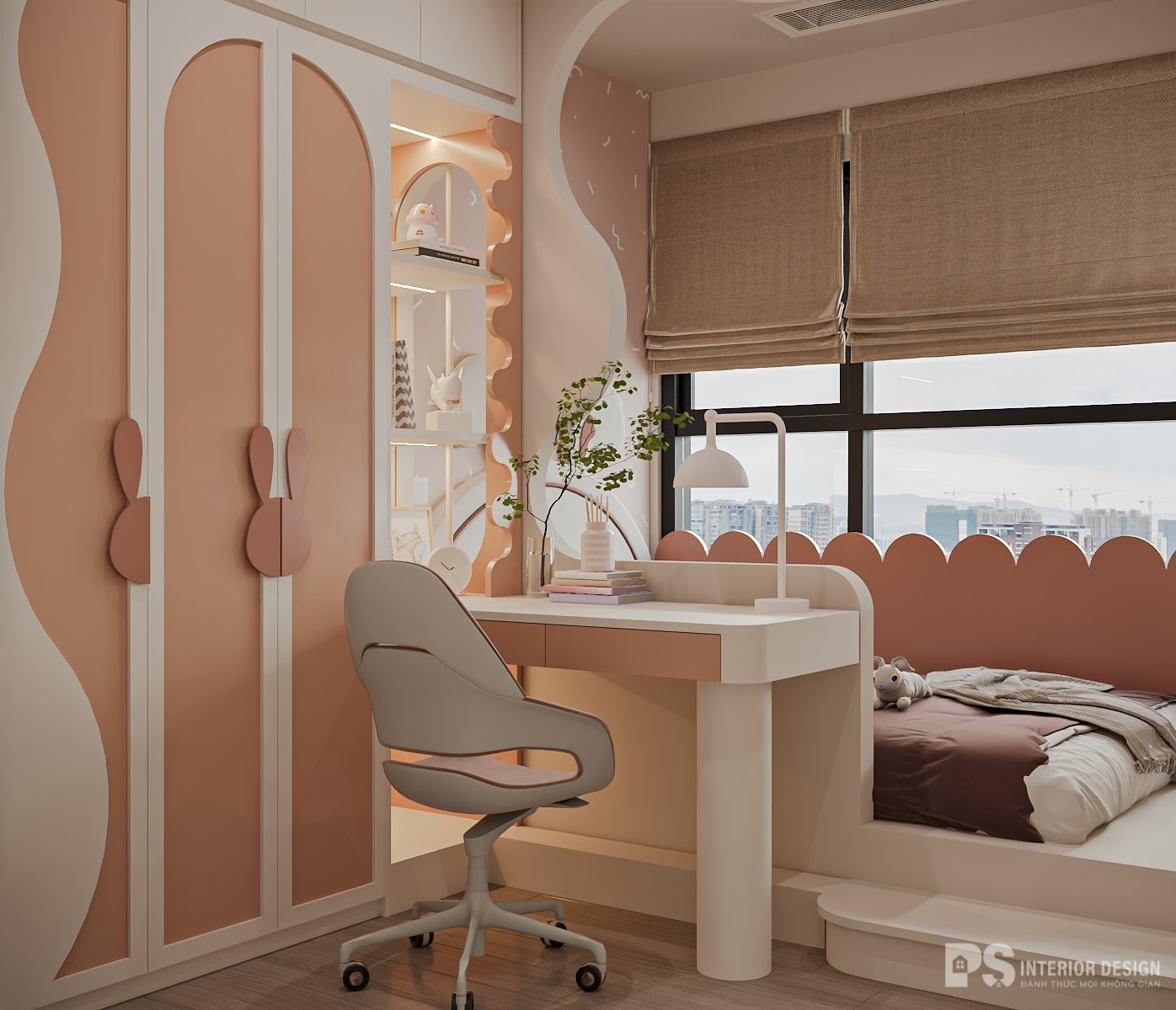 thiết kế nội thất bàn học