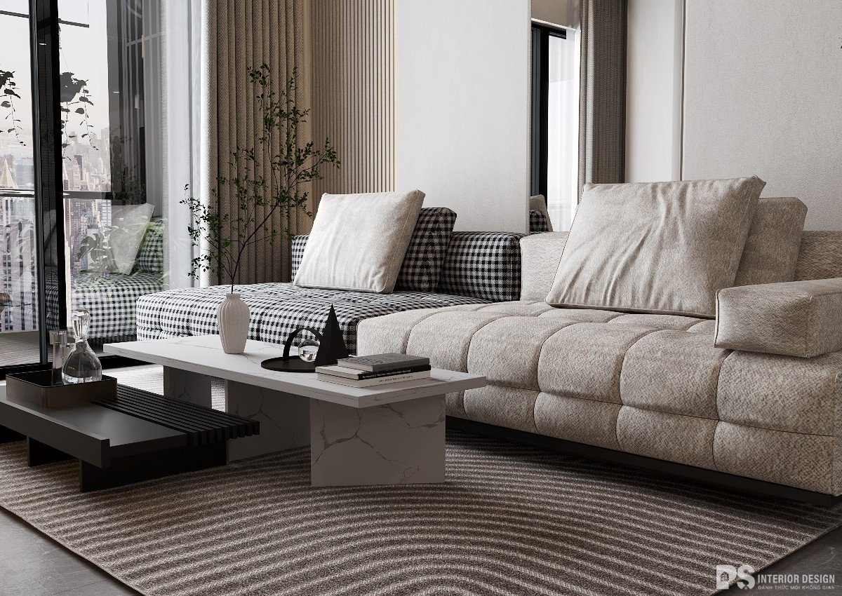 thiết kế nội thất căn hộ Diamond Brilliant hiện đại 