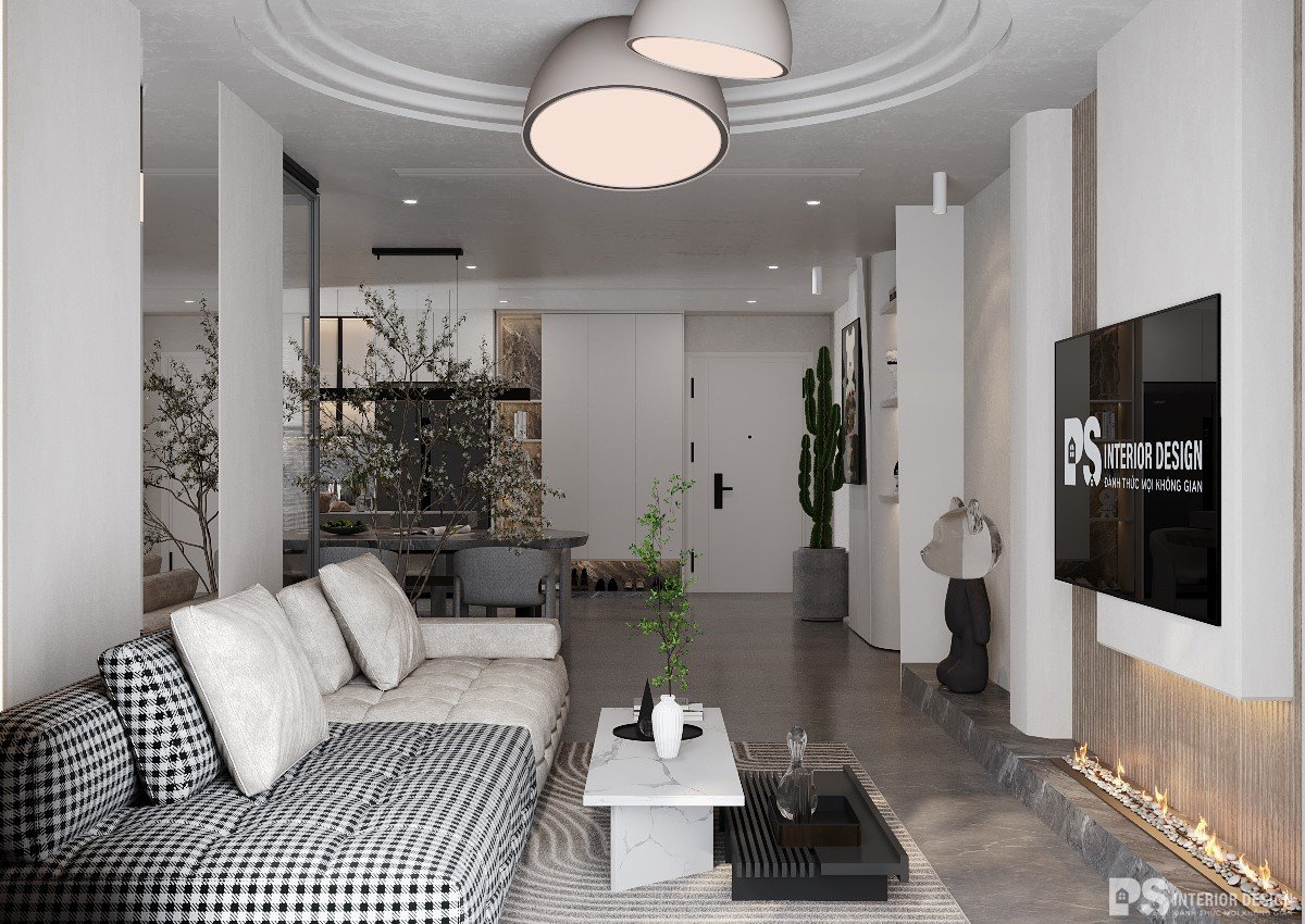 thiết kế nội thất căn hộ Diamond Brilliant hiện đại sang trọng 