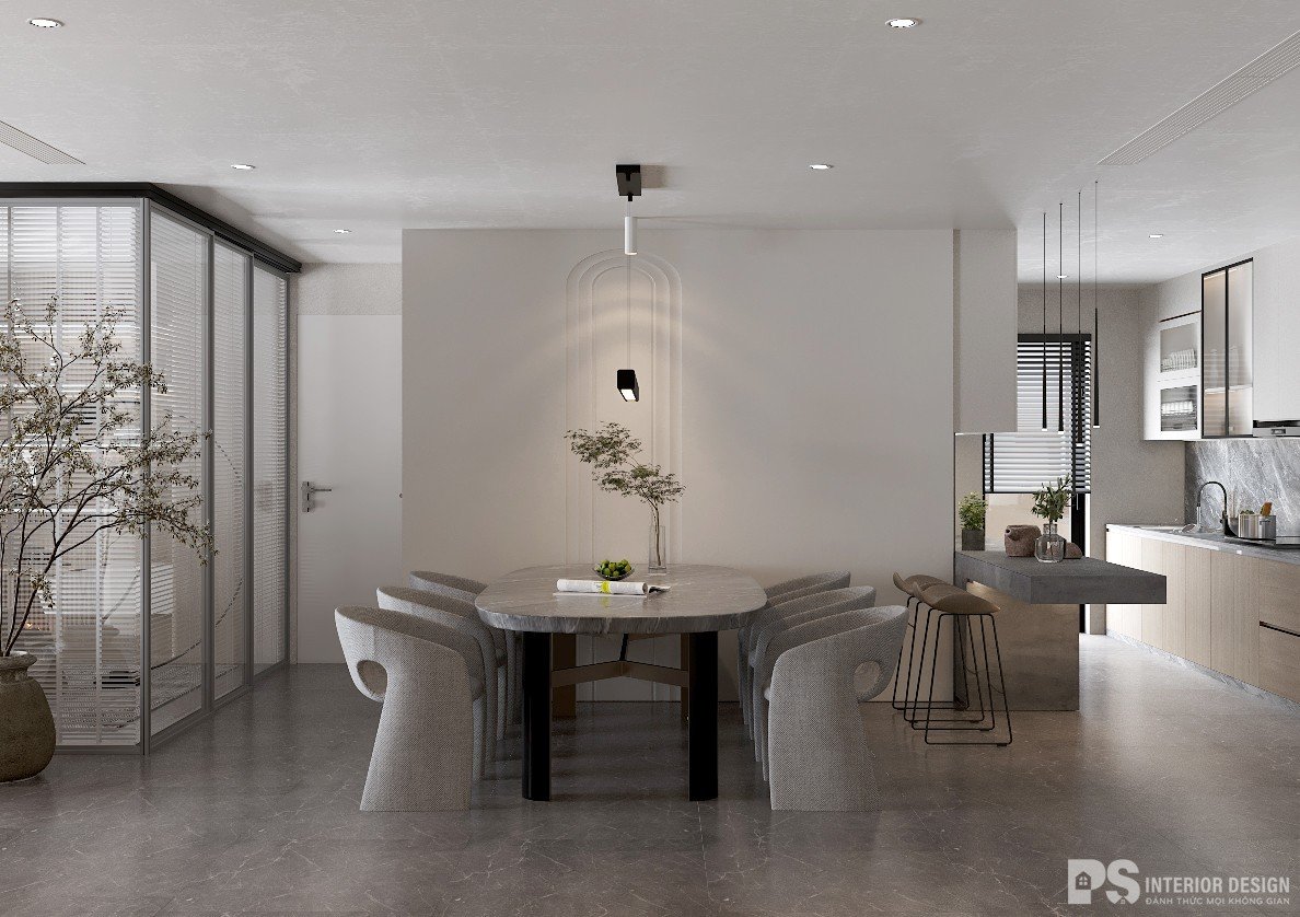 thiết kế nội thất căn hộ Diamond Brilliant hiện đại minimalism