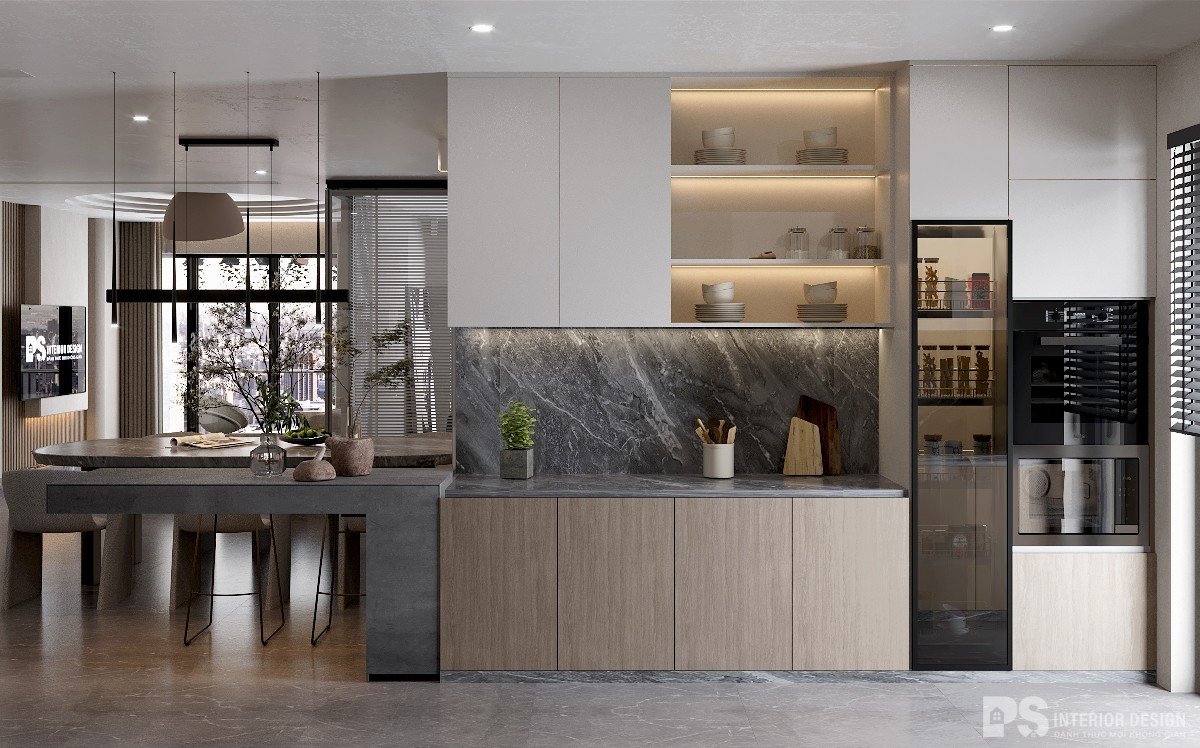 thiết kế nội thất căn hộ Diamond Brilliant minimalism hiện đại