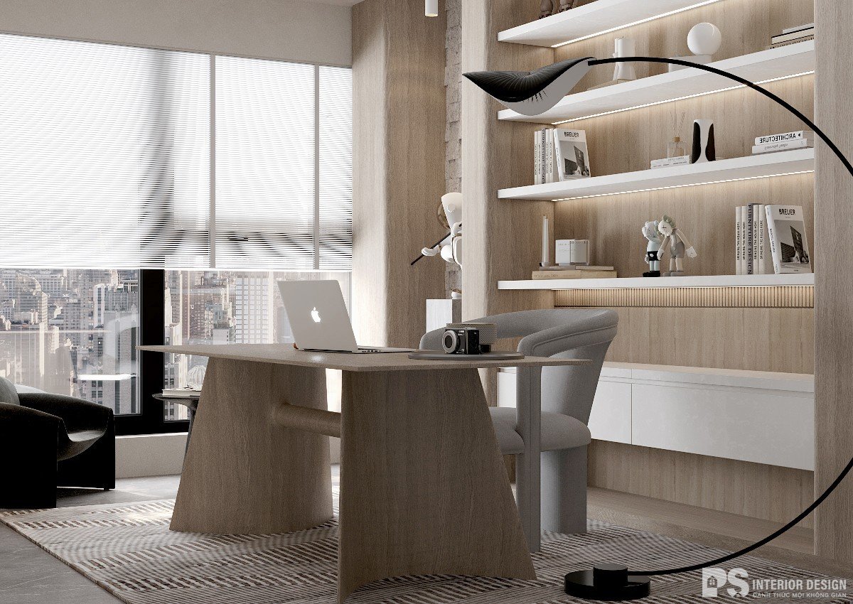 thiết kế nội thất căn hộ Diamond Brilliant tối giản hiện đại 