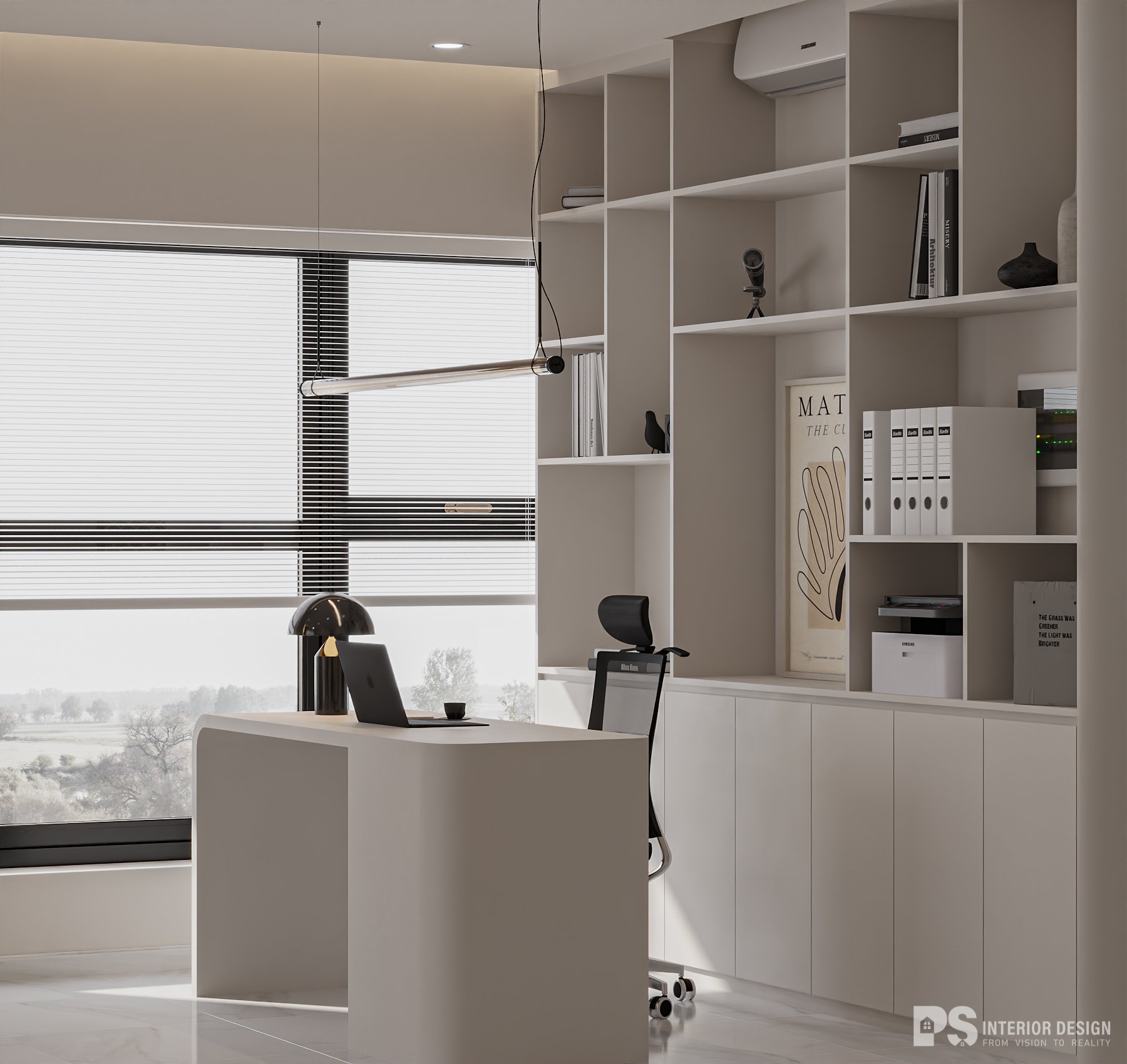 Thiết kế nội thất căn hộ Diamond Alnata Plus 2 phòng ngủ wabi sabi mix hiện đại