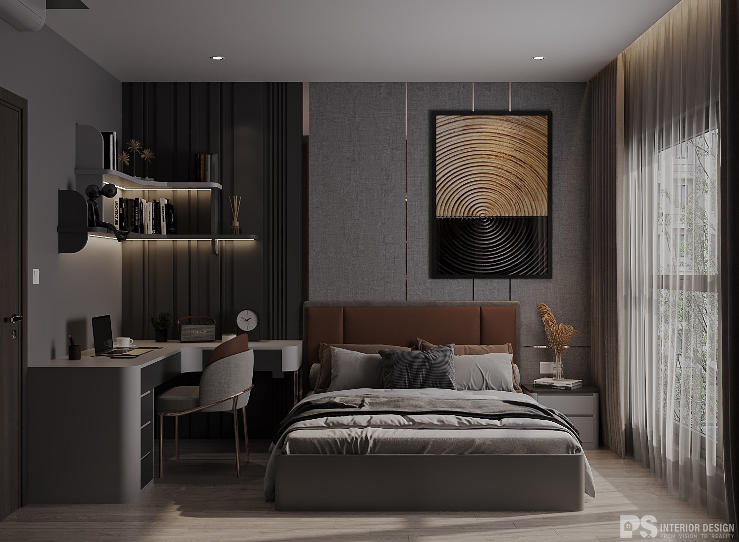 thiết kế nội thất căn hộ The Privia Khang Điền