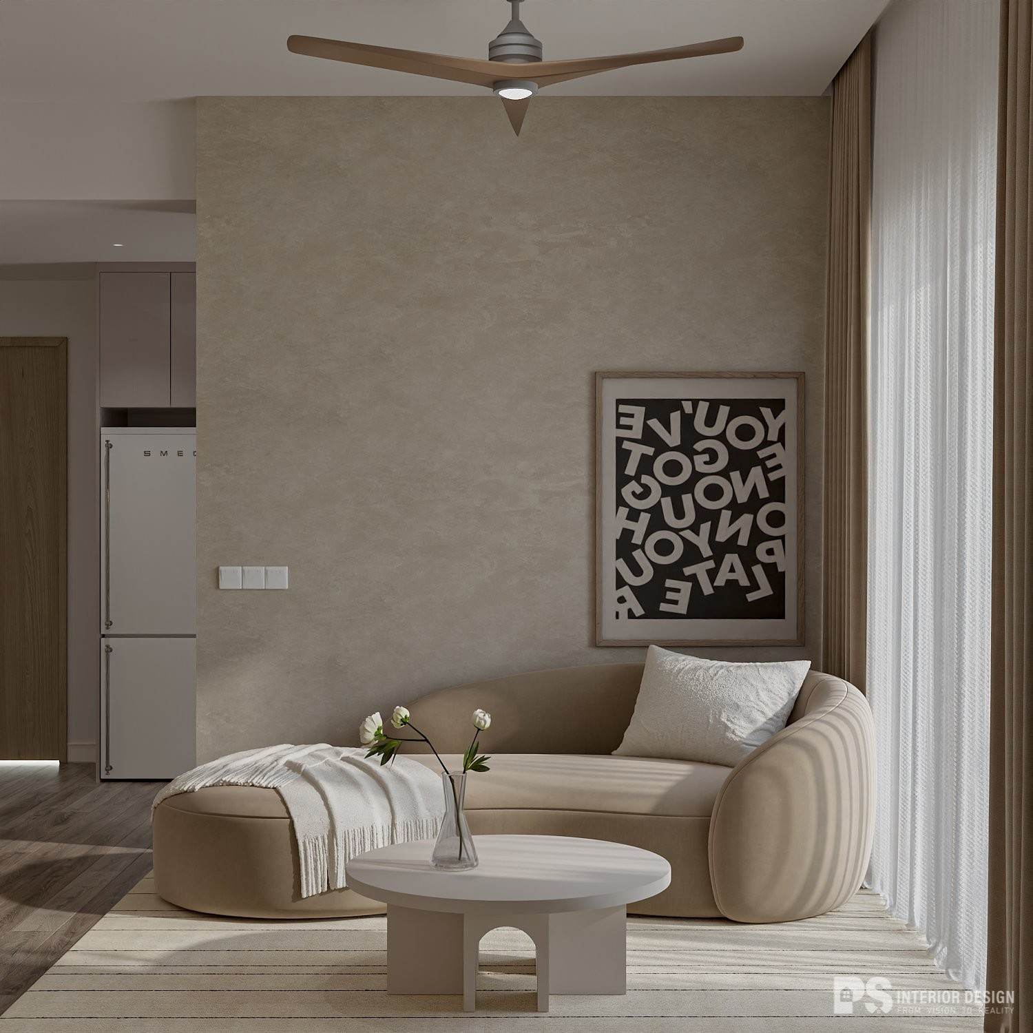 thiết kế nội thất với sofa